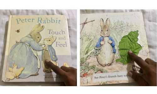 Peter rabbit touch and feel book for babies