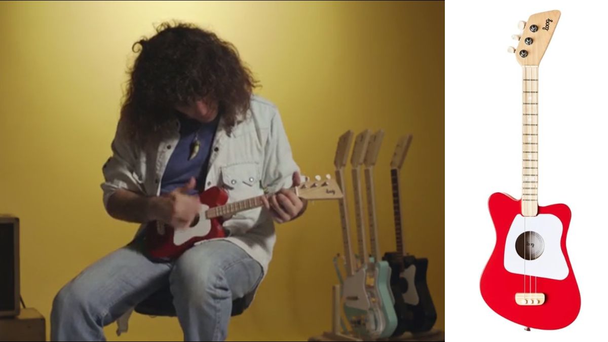 A man playing Acoustic kids Guitar