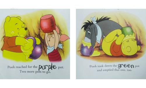 color learning story book pages